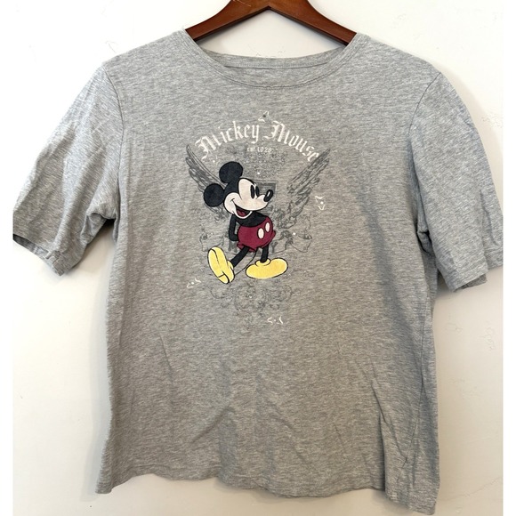 Disney Mickey Mouse Shirt Womens XL Graphic Tee Sparkle - Picture 1 of 7